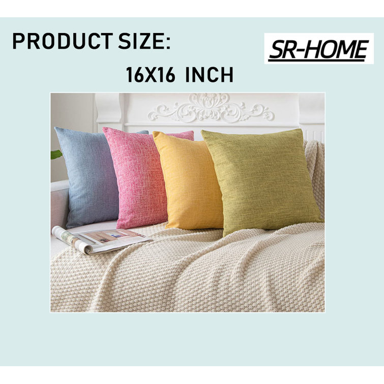 SRHOME Cotton Linen Pillow Cover Wayfair